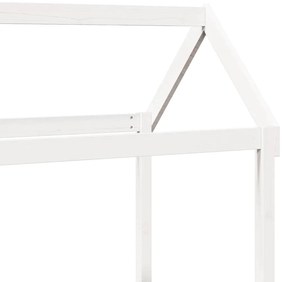 Conj. sofá-cama e banco c/ telhado 90x190cm pinho maciço branco