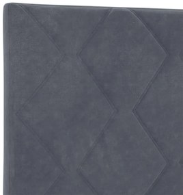 Cabeceira LED Design Blocos de Diamante Cinza Escuro 160 cm Veludo