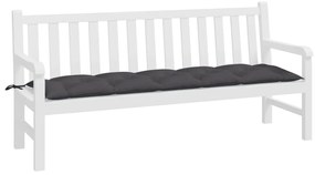 Almofadão p/ banco de jardim 180x50x7cm tecido oxford antracite