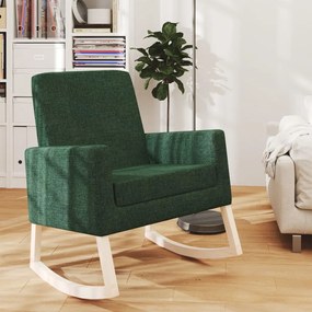 vidaXL Cadeira de baloiço tecido verde