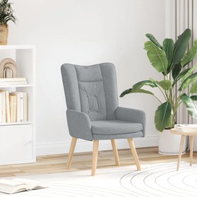 Poltrona Relaxante vidaXL em Tecido Cinzento-Claro