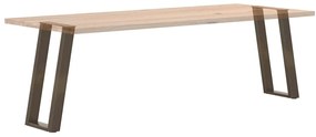Pés de mesa de console em forma de U, 2 peças, aço natural, 28 x (72-7