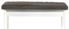 Conjunto de Mesa de Jantar Extensível Vina – Branco e Antracite – Mesa