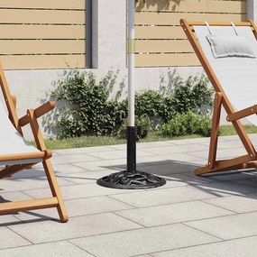vidaXL Base para guarda-sol ferro fundido 40x40x32 cm preto