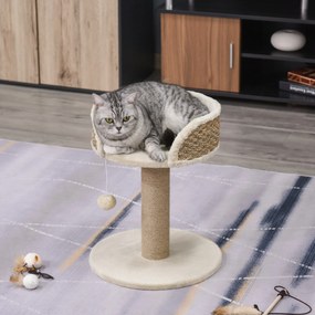 Arranhador para gatos, para trepar e arranhador 40 x 40 x 49 cm, bege
