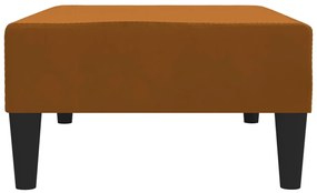 Apoio de pés 78x56x32 veludo castanho