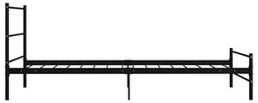 Estrutura de cama 90x200 cm metal preto