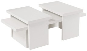 Mesa de Centro "Sanctuary" – Branco, 110x45x41,5 cm, Design Acolhedor