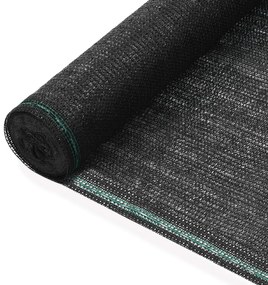 vidaXL Rede de ténis PEAD 1,4x25 m preto
