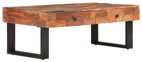 vidaXL Mesa de centro 110x60x40 cm madeira recuperada maciça