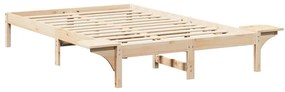 Estrutura de cama com mesas de cabeceira Castanho 140 x 190 cm