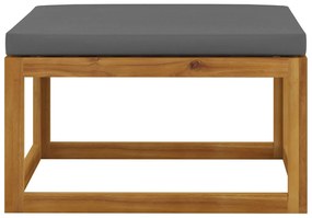4 pcs conjunto lounge de jardim c/ almofadões acácia maciça