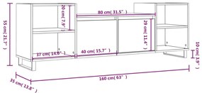 Móvel p/ TV 160x35x55 cm derivados de madeira branco