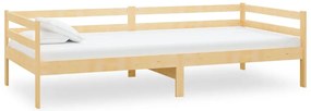 Sofá-cama com colchão 90x200 cm pinho maciço