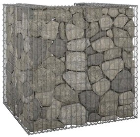 vidaXL Muro gabião p/ caixote do lixo aço galvanizado 110x100x110 cm