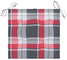 Cadeiras de jardim 6 pcs c/ almofadões madeira de teca maciça