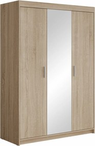 Roupeiro Novduni 102, Carvalho sonoma, 191x133x53cm, 93.5 kg, Portas para roupeiro: Com dobradiças, Número de prateleiras: 5, Número de prateleiras: 5