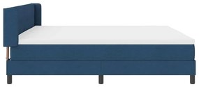 Cama Box com Colchão , Azul, 200 cm x 200 cm, Tecido