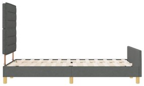 Estrutura de Cama de Tecido Cinza Escuro vidaXL 120x190 cm