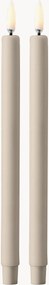 Velas de jantar LED Stoff Nagel, conjunto de 2