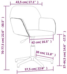 Cadeiras de jantar giratórias 2 pcs tecido cinzento-escuro