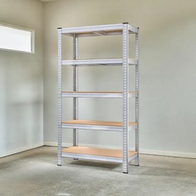 Estante para cargas pesadas até 350 kg 170 x 75 x 30 cm Prateado