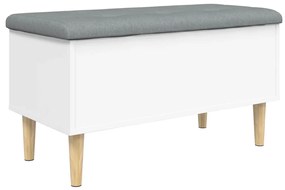 Banco de arrumação 82x42x46 cm derivados de madeira branco