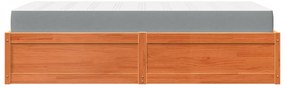 Cama com colchão 90x200 cm pinho maciço castanho-mel