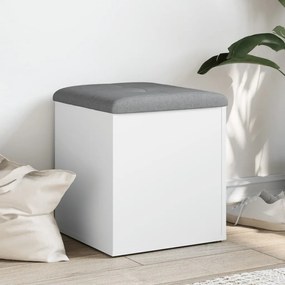 vidaXL Banco de arrumação 42x42x45 cm derivados de madeira branco