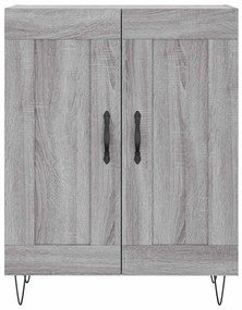 Aparador 69,5x34x90 cm derivados de madeira cinzento sonoma