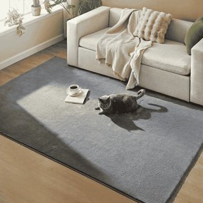 Tapete para sala de estar 160 x 230 cm cinzento