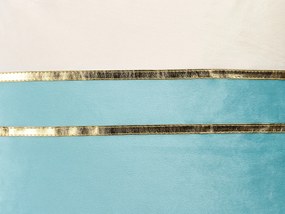 Conjunto de 2 almofadas decorativas em veludo azul e creme 45 x 45 cm ALLIUM Beliani