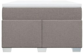 Cama boxspring c/ colchão 120x190cm tecido castanho-acinzentado