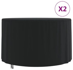 vidaXL Capas p/ mobília de jardim 2 pcs Ø 128x71 cm 420D oxford