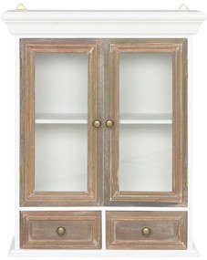 Armário de parede 49x22x59 cm derivados de madeira branco