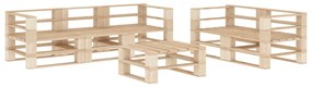 vidaXL 6 pcs conjunto lounge de jardim paletes madeira