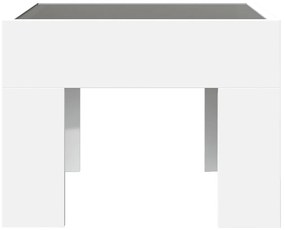 Mesa de cabeceira com luzes LED Infinity 40x40x30 cm branco