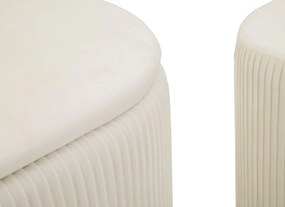 CONJUNTO DE 3 BANCOS SHOPY CREME 80X37X42-29X35 CM