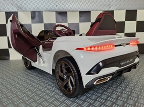 Carro elétrico infantil Bentley Bacalar 12V , telecomandado, pneus de EVA, assento em pele branco