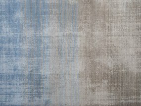 Tapete em viscose cinzenta e azul 200 x 200 cm ERCIS Beliani