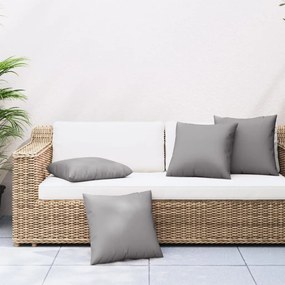 vidaXL Almofadas decorativas 4 pcs 60x60 cm tecido cinza