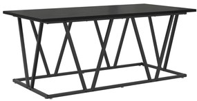 Mesa de Centro vidaXL Preta em Carvalho 100x50x40 cm em Madeira e Meta