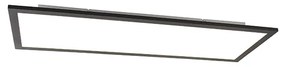 Candeeiro de teto moderno preto com LED 80 cm - Liv Moderno