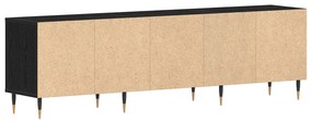 Armário para TV vidaXL Preto Carvalho 150x30x44,5 cm Madeira Reestrutu