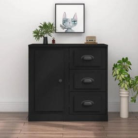 vidaXL Aparador 70x35,5x67,5 cm derivados de madeira preto