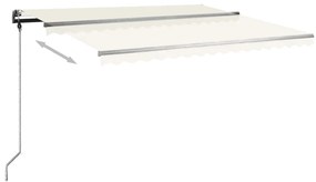 Toldo retrátil manual independente 450x350 cm cor creme