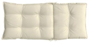 Almofadões p/ cadeira encosto alto 6pcs tecido oxford cor creme