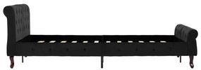 Estrutura de cama 120x200 cm veludo preto