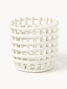 Cesto de arrumação em cerâmica artesanal Nalan, Alt 15 cm