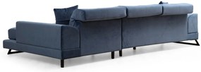 Sofá de Canto Frido – Azul Marinho – 304 cm x 190 cm